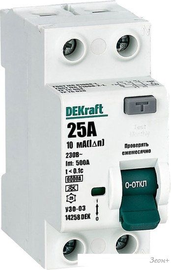 Устройство защитного отключения Schneider Electric DEKraft УЗО-03 14258DEK