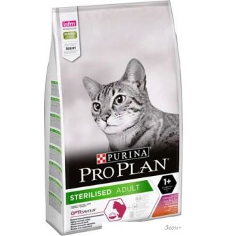 Сухой корм для кошек Pro Plan Sterilised Adult OptiSavour с уткой и печенью 10 кг