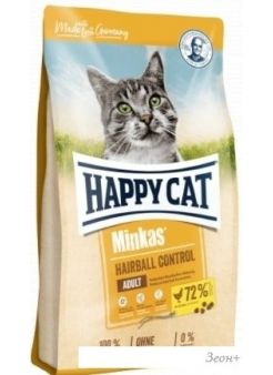 Сухой корм для кошек Happy Cat Minkas Hairball Control с птицей 10 кг