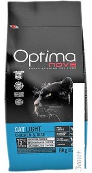 Корм для кошек Optimanova Cat Light Chicken & Rice 8 кг