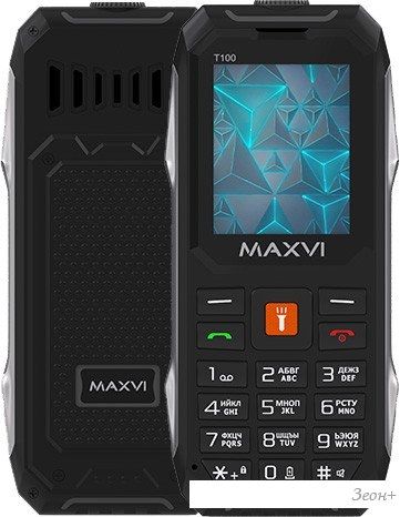 Кнопочный телефон Maxvi T100 (черный)