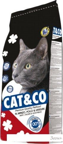 Сухой корм для кошек Cat&Co Beef and Chicken 20 кг