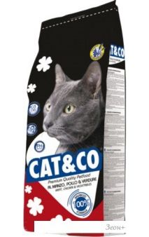 Сухой корм для кошек Cat&Co Beef and Chicken 20 кг