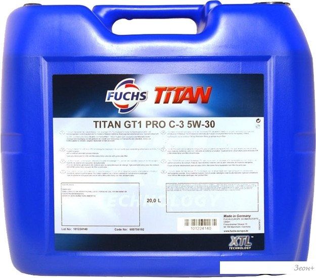 Моторное масло Fuchs Titan GT1 Pro C-3 5W-30 20л