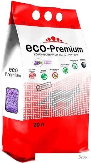 Наполнитель для туалета Eco-Premium с ароматом лаванды 20 л