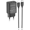 Сетевое зарядное Borofone BA65A Lightning (черный)