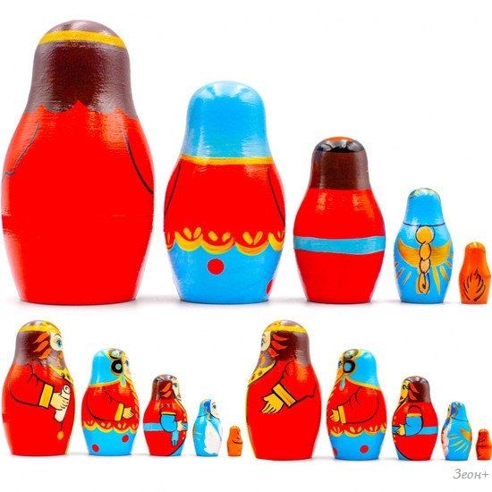 Развивающая игра Брестская Матрешка Сказка о царе Салтане (набор 5 шт)