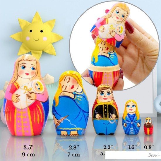 Развивающая игра Брестская Матрешка Спящая красавица (набор 5 шт)