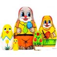 Развивающая игра Брестская Матрешка Пасхальные зайцы (набор 5 шт)