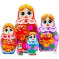 Развивающая игра Брестская Матрешка Классическая с лилиями и колокольчиками (набор 5 шт)
