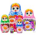 Развивающая игра Брестская Матрешка Разноцветная радужная (набор 5 шт)