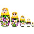 Развивающая игра Брестская Матрешка Девушка с сиренью и ромашками (набор 5 шт)