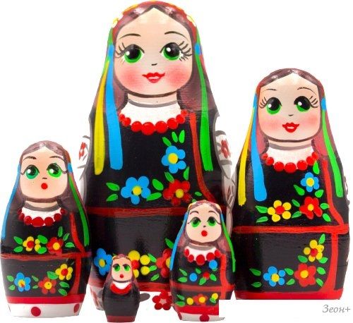 Развивающая игра Брестская Матрешка В украинской вышиванке (набор 5 шт)