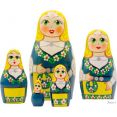 Развивающая игра Брестская Матрешка В шведском народном костюме (набор 5 шт)