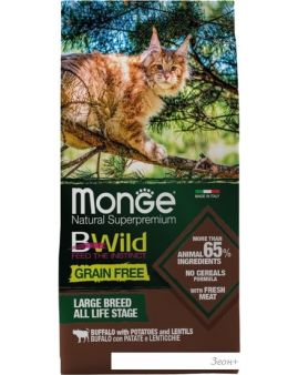 Сухой корм для кошек Monge BWild Cat Grain Free Buffalo 10 кг