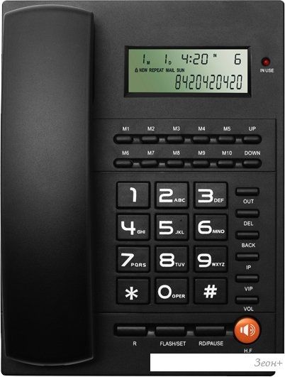 Проводной телефон Ritmix RT-420 (черный)