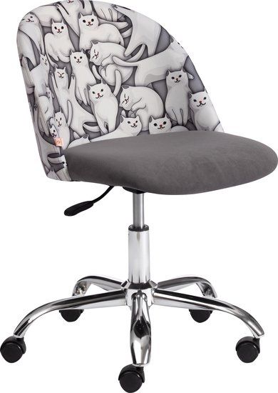Кресло TetChair Melody Cats/29 (ткань/флок, серый)