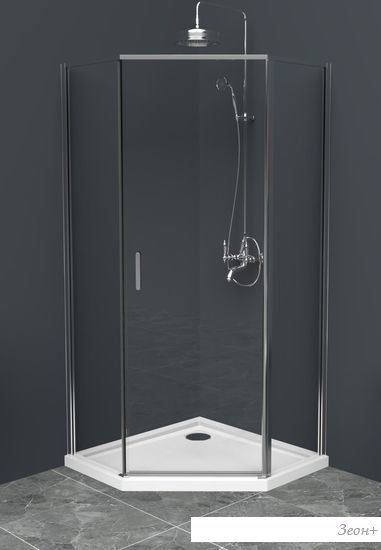 Душевой уголок BelBagno UNO-195-P-1-100-C-Cr