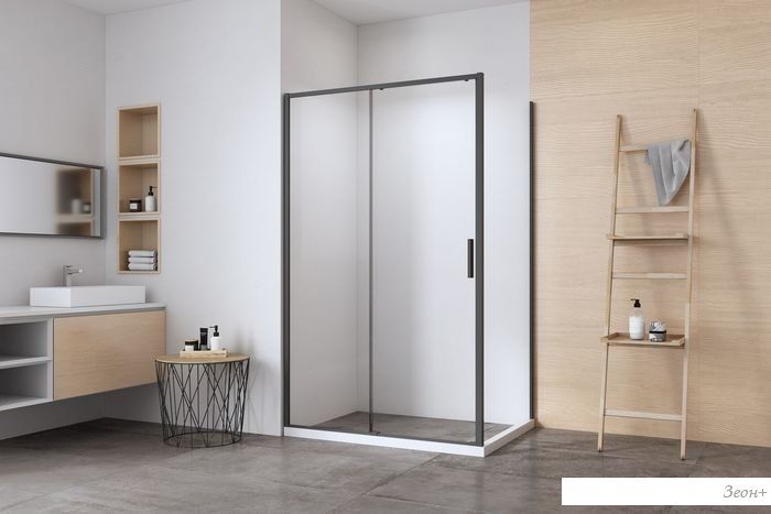Душевой уголок Aquanet Pleasure Evo 160 AE65-160x90-BT (черный анодированный)