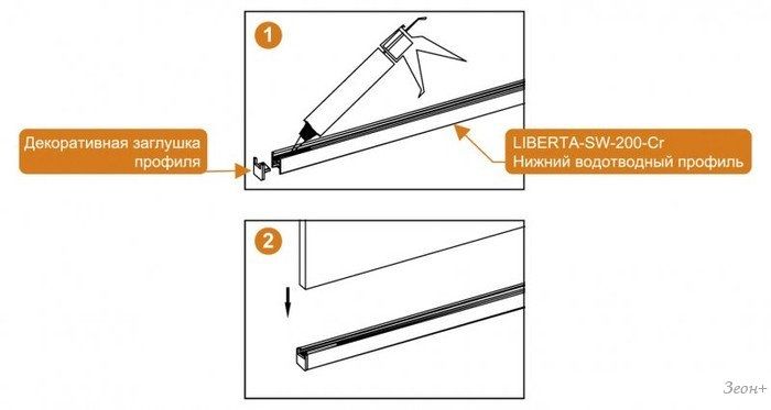Душевая стенка Cezares LIBERTA-L-1-TB-130-C-NERO