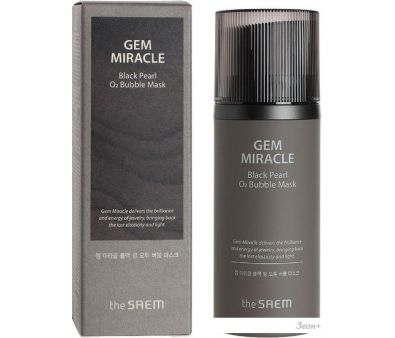 The Saem Маска для лица кремовая Gem Miracle Black Pearl O2 Bubble Mask 105 мл