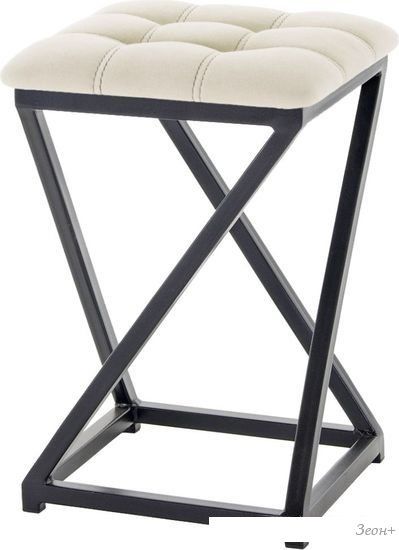 Табурет AMC Comfort 8К1.3 (кожзам, бежевый/черный)