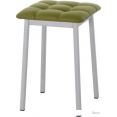 Табурет AMC Comfort 7К5.11 (кожзам, оливковый/серебристый)