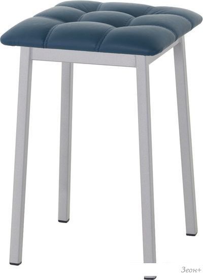 Табурет AMC Comfort 7К5.13 (кожзам, атлантик/серебристый)