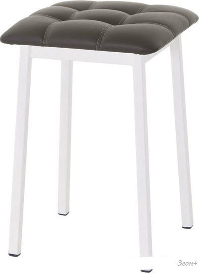 Табурет AMC Comfort 7К6.8 (кожзам, серо-коричневый/белый)