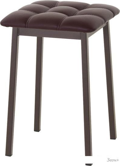 Табурет AMC Comfort 7К2.14 (кожзам, бордовый/коричневый)