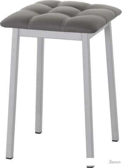 Табурет AMC Comfort 7К5.5 (кожзам, графит/серебристый)