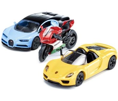  Siku Porsche 918 Spyder  Bugatti Chiron  Ducati 1299 Panigale 6313