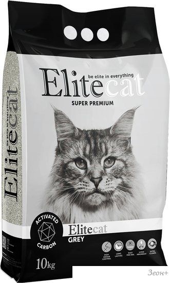 Наполнитель для туалета EliteCat Activated Carbon с активированным углем 10 кг