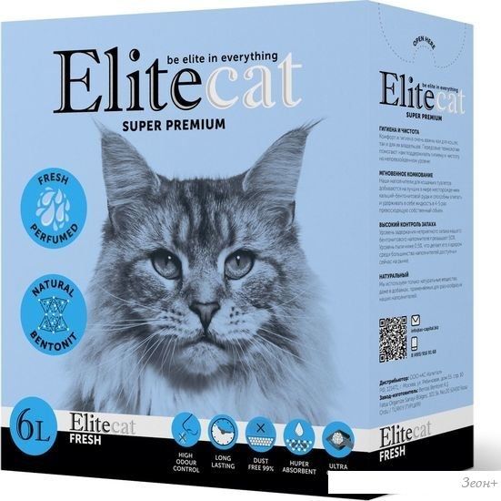 Наполнитель для туалета EliteCat Fresh 6 л