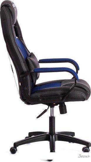 Кресло TetChair Driver (иск.кожа/ткань, черный/синий)