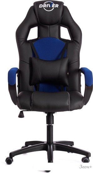 Кресло TetChair Driver (иск.кожа/ткань, черный/синий)