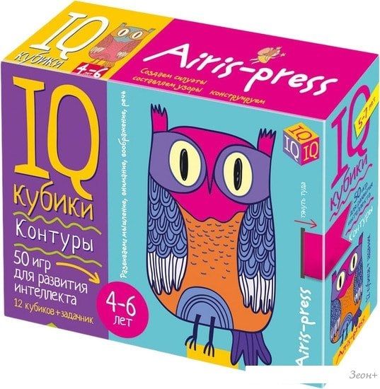 Кубики Айрис-Пресс Умные кубики. Контуры 27488