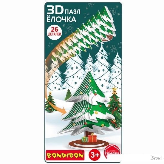 3Д-пазл Bondibon Елочка ВВ5641