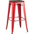 Табурет Stool Group TOLIX WOOD барный (красный) глянцевый