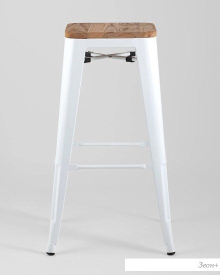 Табурет Stool Group TOLIX WOOD барный (белый) глянцевый