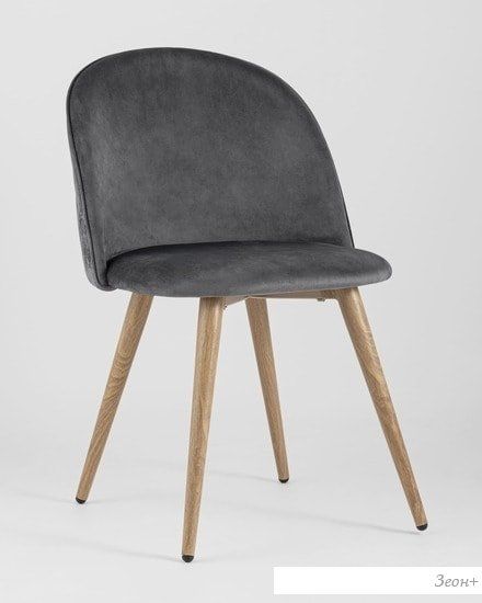 Стул Stool Group Лион велюр c ромбами (серый)