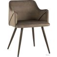 Стул с подлокотниками Stool Group Монарх (велюр, коричневый)