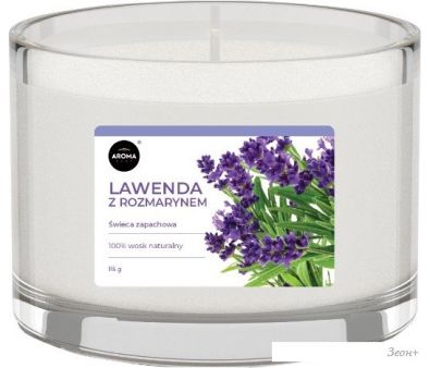 Свеча Aroma Home Scented Candle Lavender And Rosemary Ароматическая 115 г