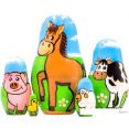 Развивающая игра Брестская Матрешка Животные фермы (набор 5 шт)
