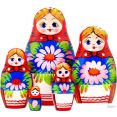 Развивающая игра Брестская Матрешка С букетом лилий (набор 5 шт)