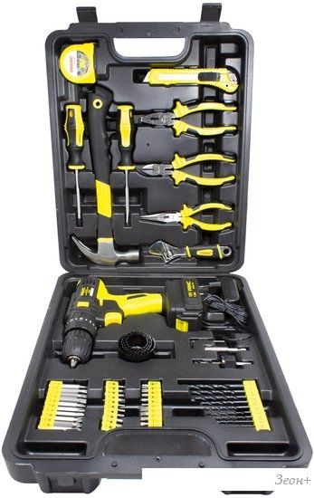 Дрель-шуруповерт WMC Tools 1057 (с 1-им АКБ, кейс, набор оснастки)