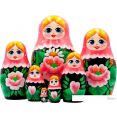 Развивающая игра Брестская Матрешка В розовом платке и сакурой (набор 7 шт)