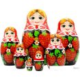 Развивающая игра Брестская Матрешка В сарафане с клубникой (набор 7 шт)