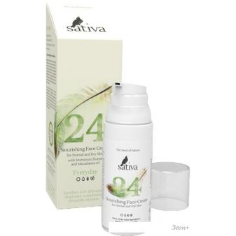 Sativa Крем для лица питательный №24