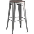Табурет Stool Group TOLIX WOOD барный (серебристый) матовый